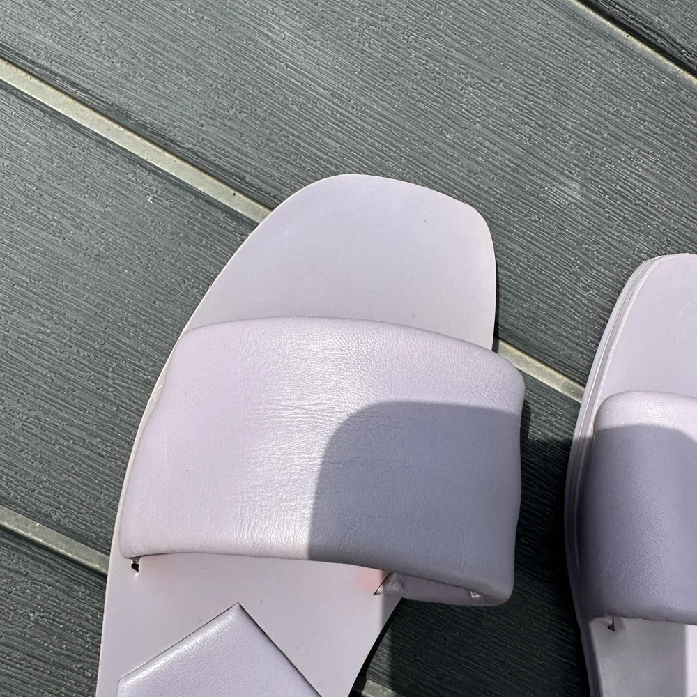 Zara Women's Lavender Slide Sandals size 38 - Picture 4 of 8